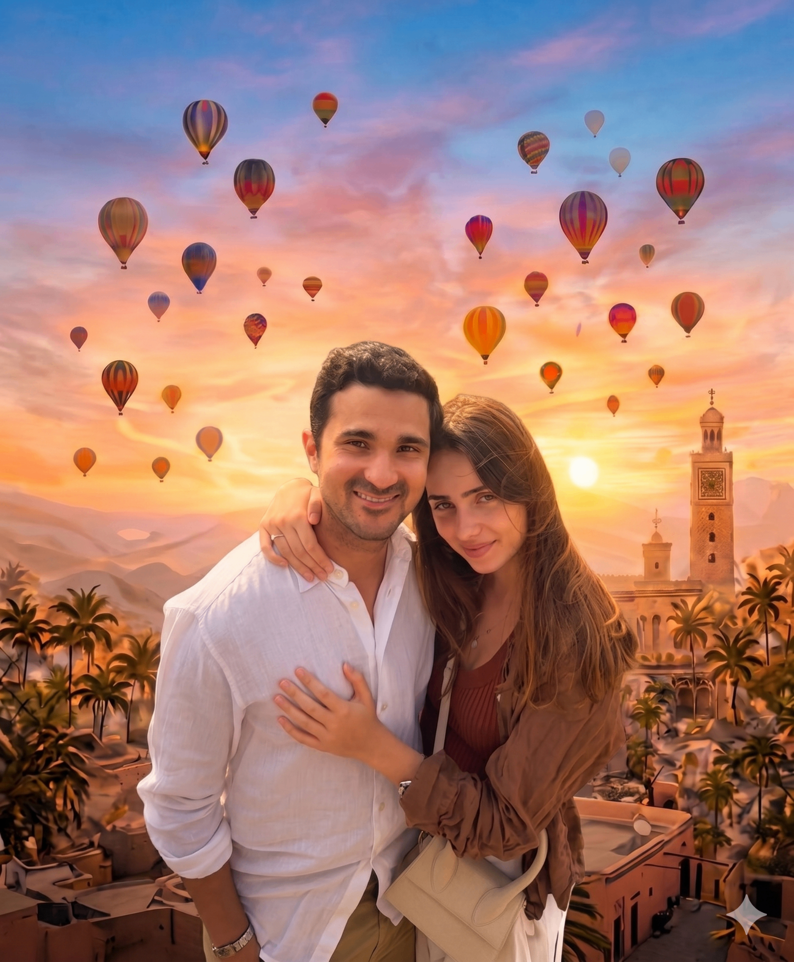 Lilia & Nabil au coucher de soleil